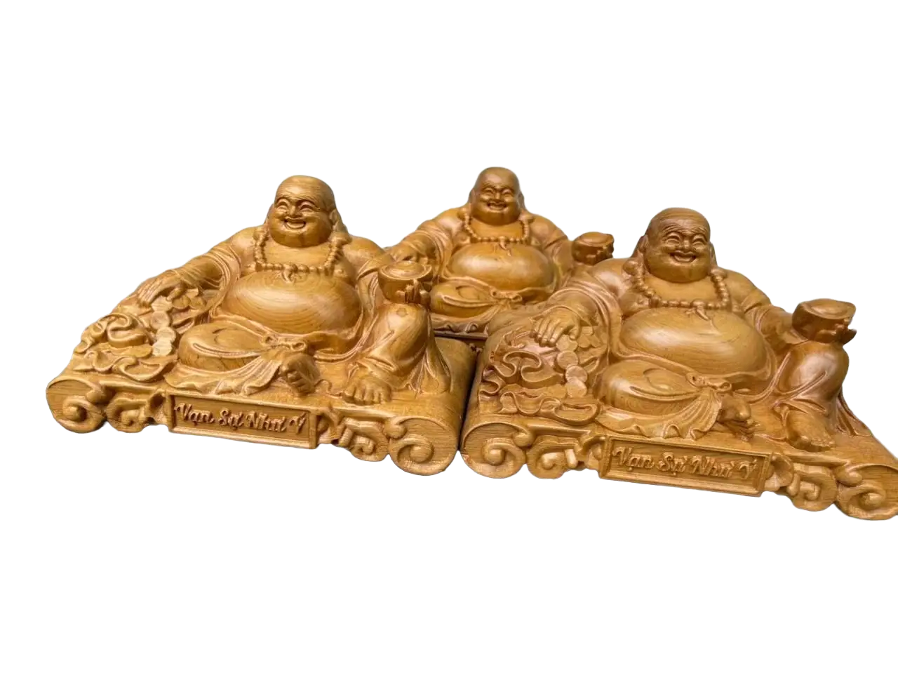 Phật di lặc bằng gỗ